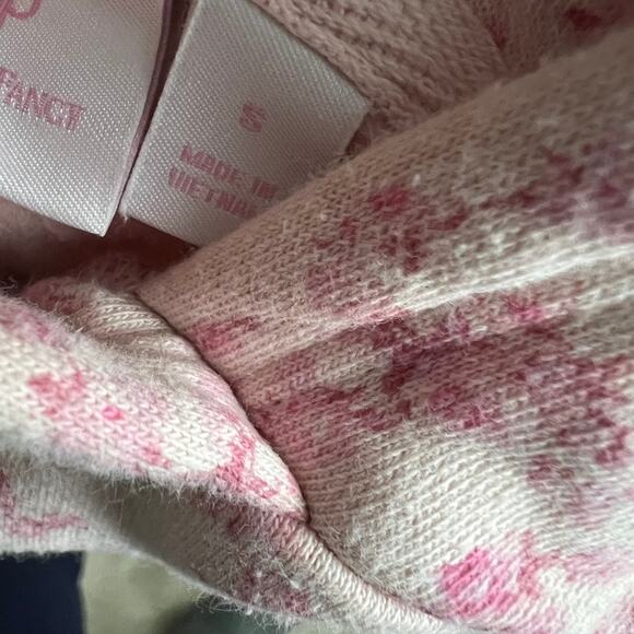 Gap Loveshackfancy Hoodie Sweatshirt Pink Floral Girls Size Small - Picture 11 of 12